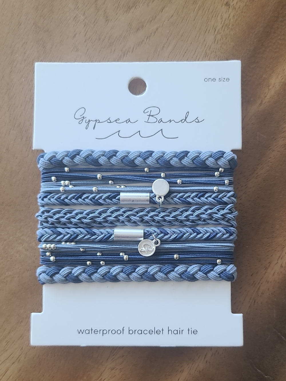 Blue Waterproof Gypsea BANDS Bracelet Hair Tie Set